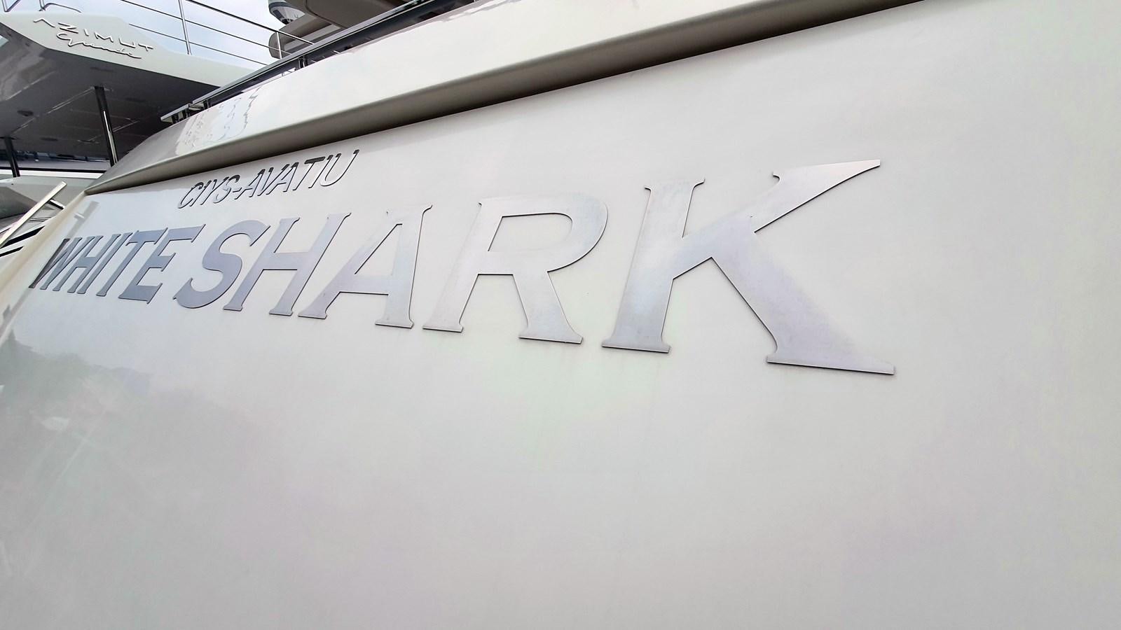 text aboard WHITE SHARK Yacht for Sale