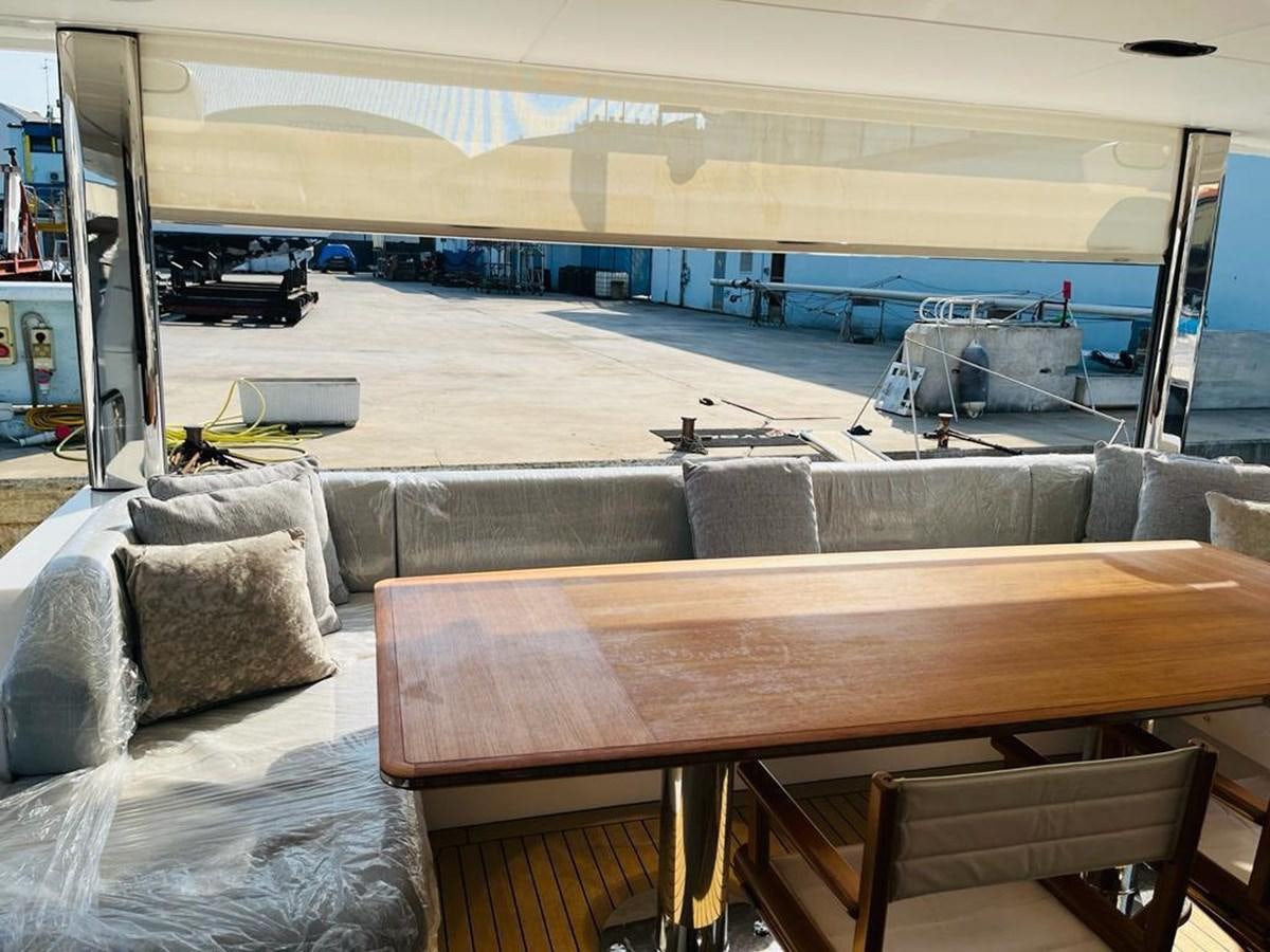 a room with a couch and a table aboard LULWA Yacht for Sale