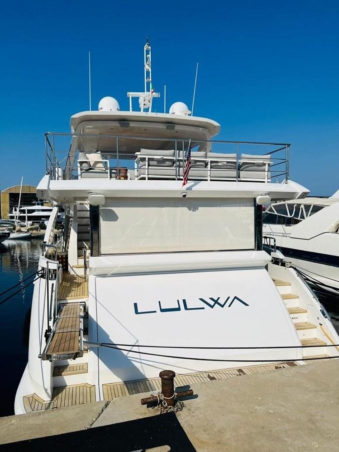 a large white boat aboard LULWA Yacht for Sale