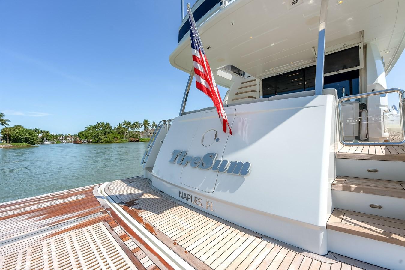 a boat on the water aboard 2018 OCEAN ALEXANDER 70E TIRESUM Yacht for Sale