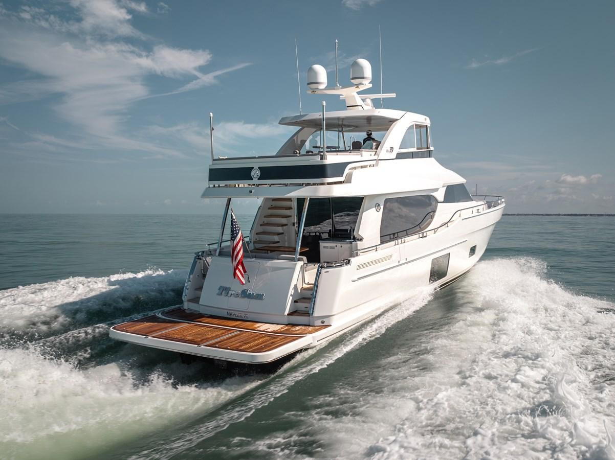 a boat on the water aboard 2018 OCEAN ALEXANDER 70E TIRESUM Yacht for Sale
