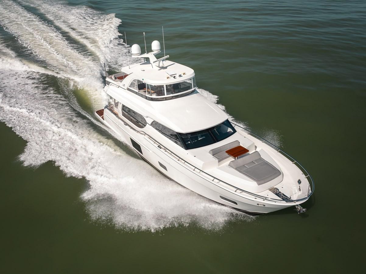 a boat on the water aboard 2018 OCEAN ALEXANDER 70E TIRESUM Yacht for Sale