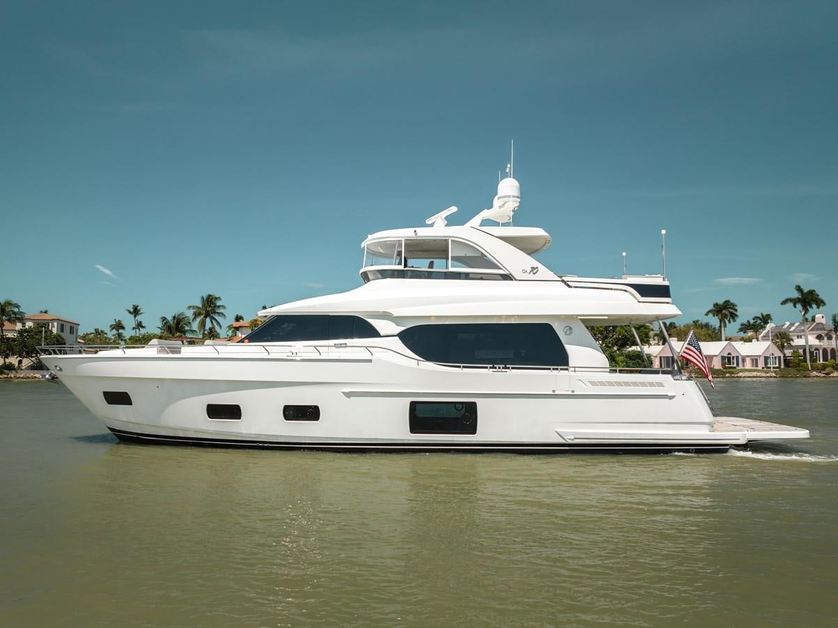 a white yacht on the water aboard 2018 OCEAN ALEXANDER 70E TIRESUM Yacht for Sale