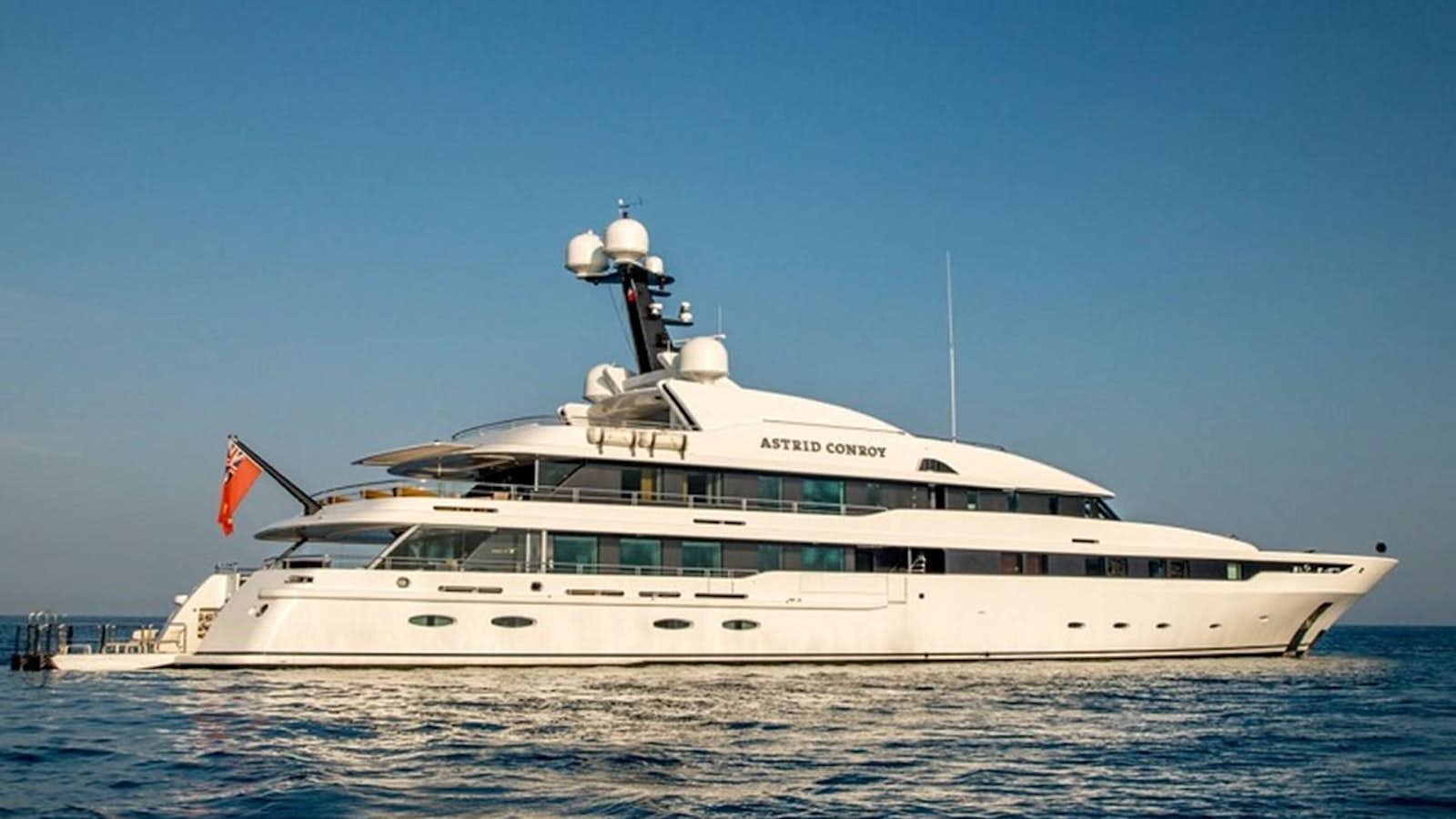 a large white boat aboard ASTRID CONROY Yacht for Sale