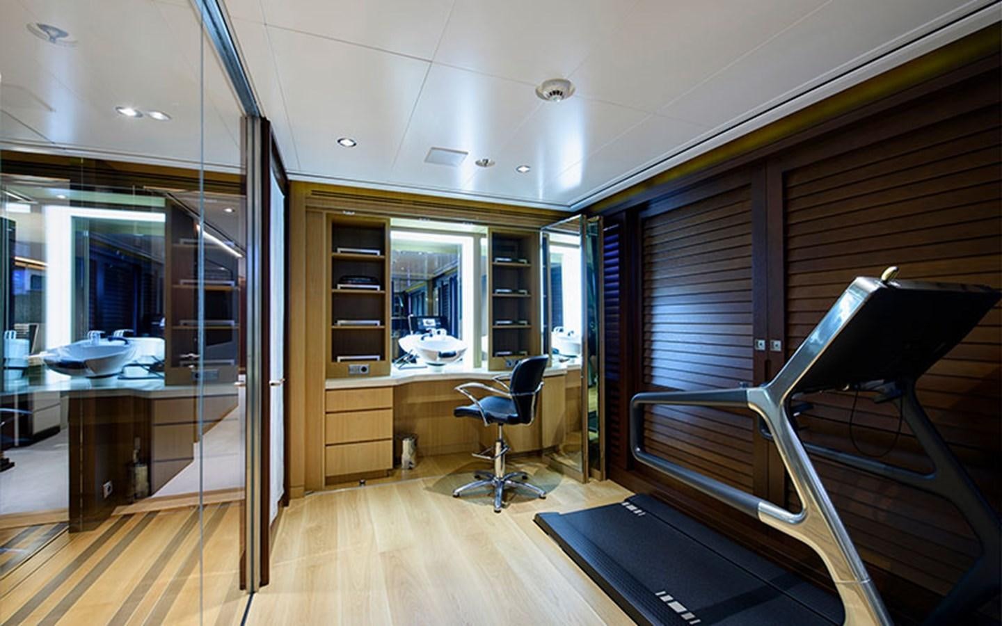 a room with a chair and a desk aboard MARUN Yacht for Sale