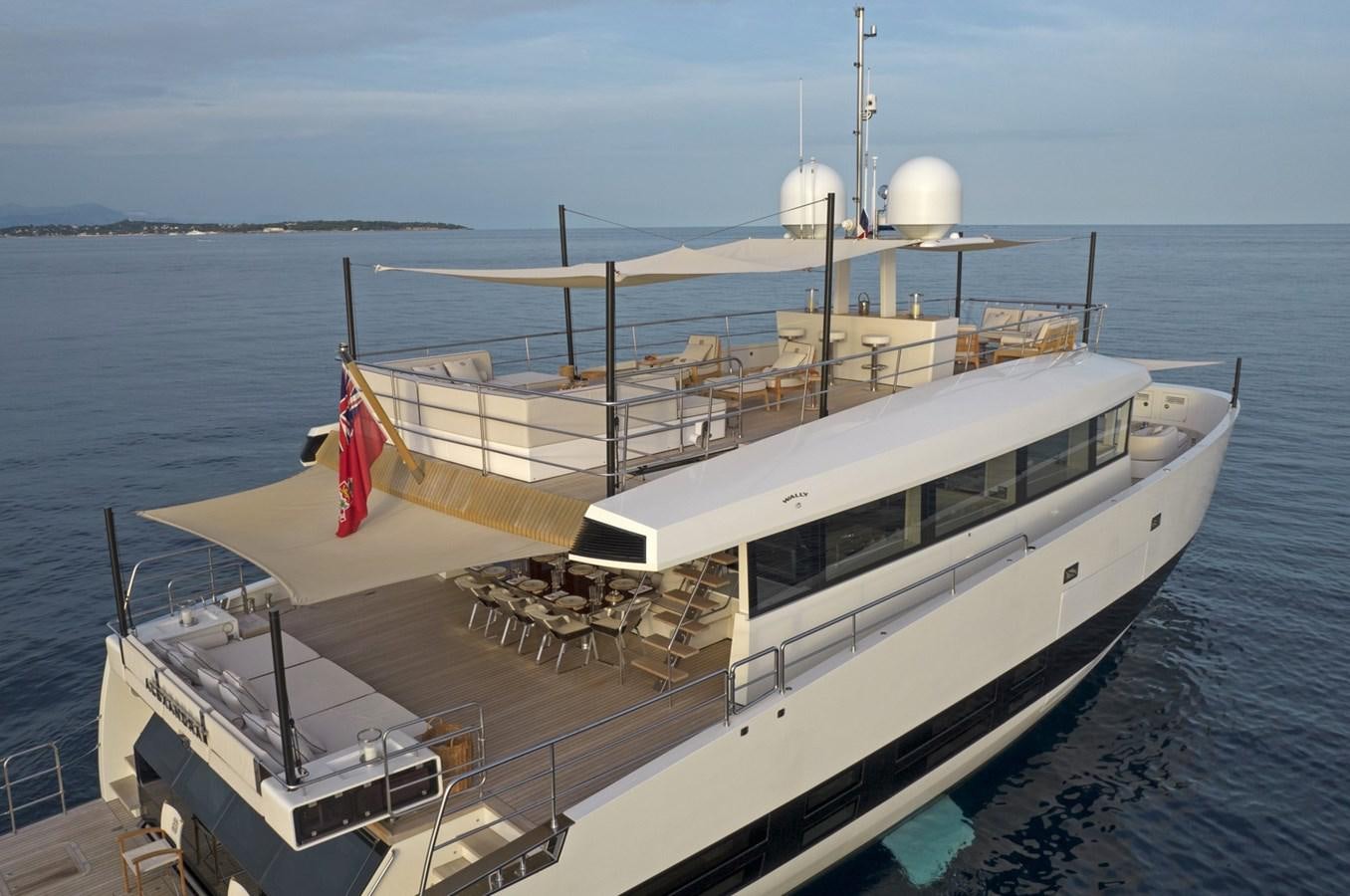 a large white boat in the water aboard ALEXANDRA Yacht for Sale