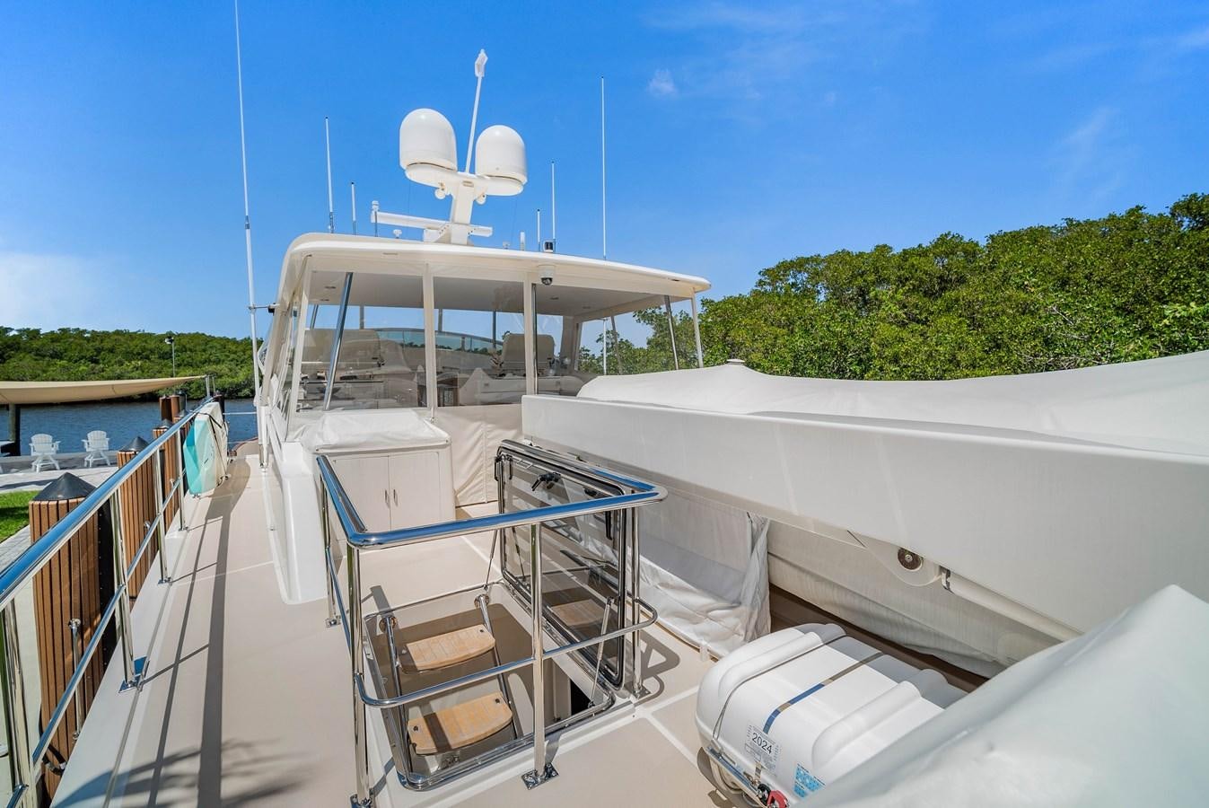 a boat on the water aboard FLEMING 78 - CLASSIC FLYBRIDGE Yacht for Sale