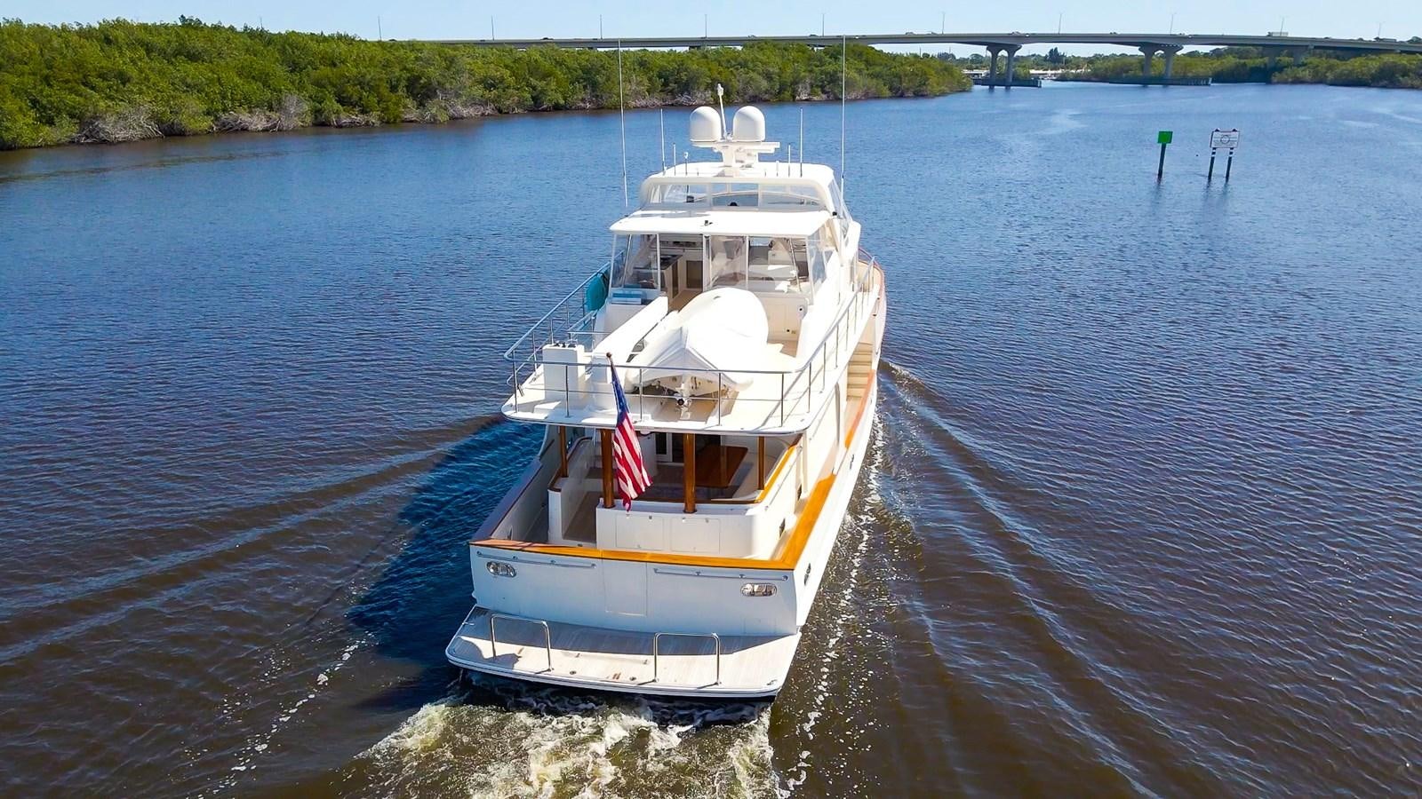 a boat on the water aboard FLEMING 78 - CLASSIC FLYBRIDGE Yacht for Sale