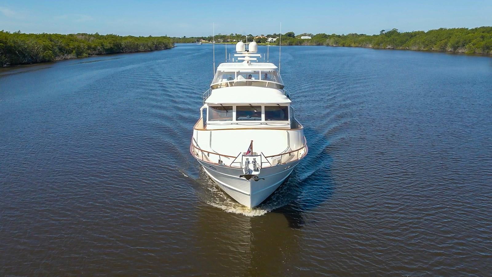 a boat on the water aboard FLEMING 78 - CLASSIC FLYBRIDGE Yacht for Sale
