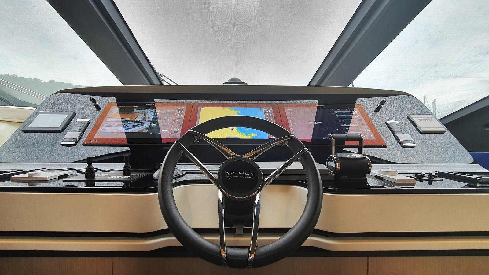 a steering wheel on a boat aboard M32 025 Yacht for Sale