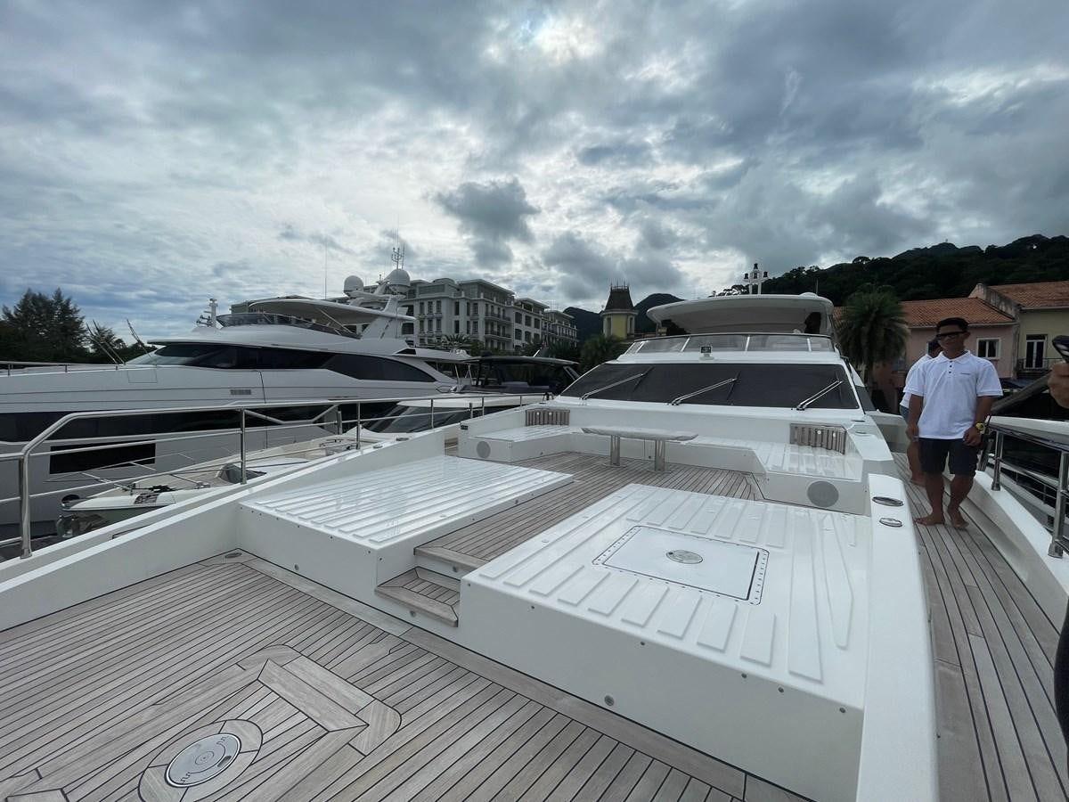 a person standing on a roof aboard M32 025 Yacht for Sale