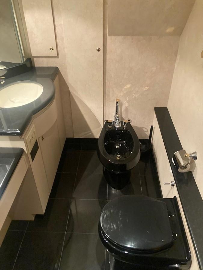 a couple of sinks in a bathroom aboard LADY JANE Yacht for Sale