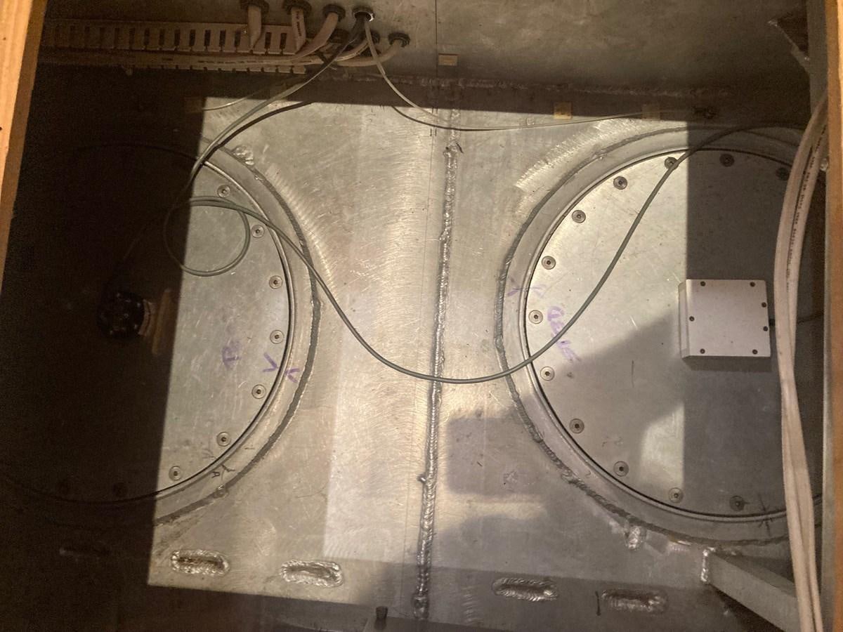 a metal pipe with a cable attached aboard LADY JANE Yacht for Sale