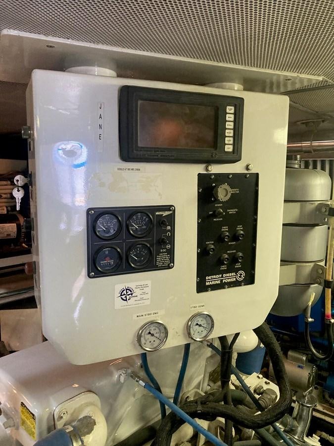 a machine with a screen aboard LADY JANE Yacht for Sale