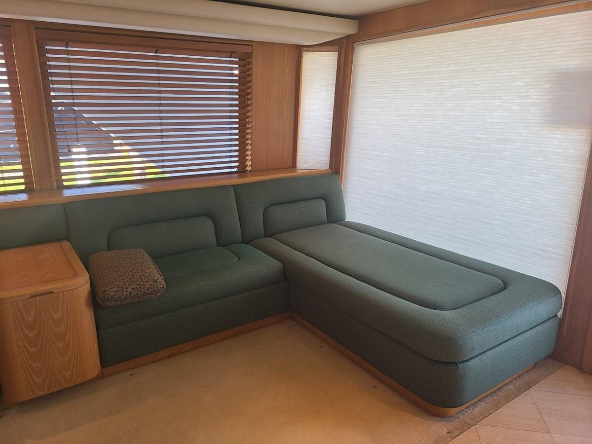 a couch in a room aboard LADY JANE Yacht for Sale