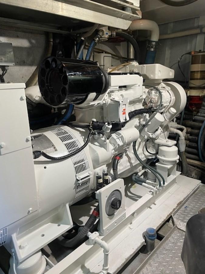 a close-up of a car engine aboard LADY JANE Yacht for Sale