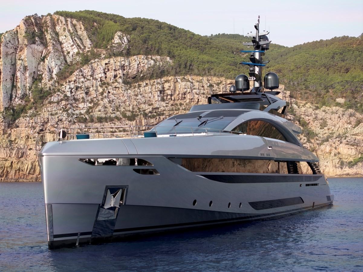 a white yacht on the water aboard NO STRESS Yacht for Sale