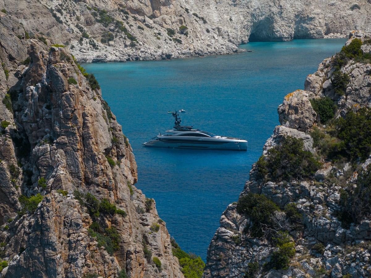 a boat in the water aboard NO STRESS Yacht for Sale