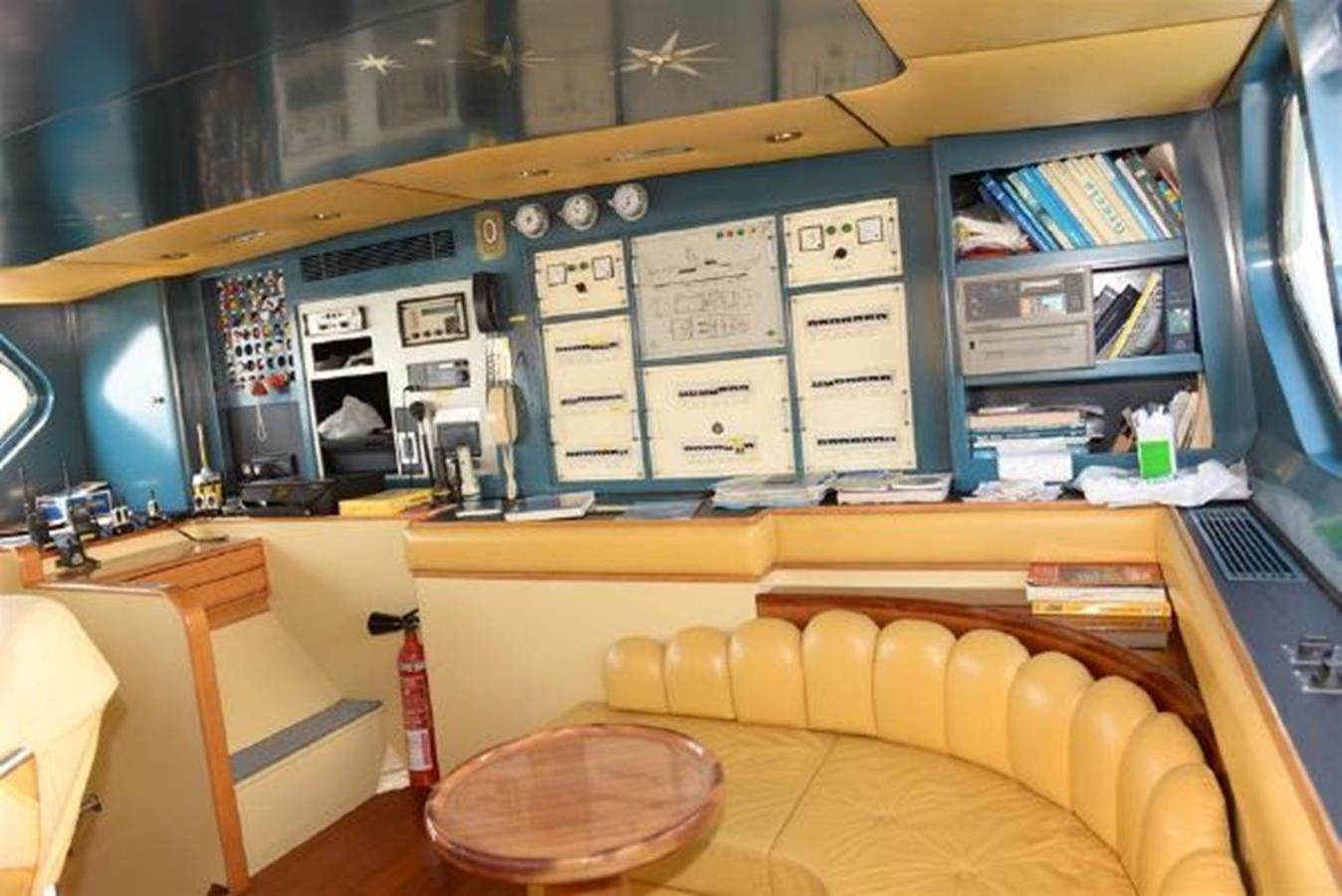 a room with a desk and a computer aboard MISTER P Yacht for Sale