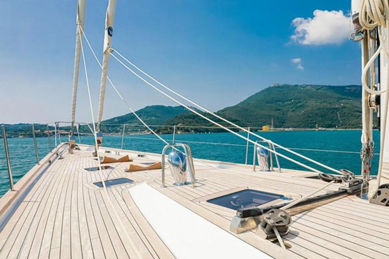 a boat on the water aboard WHITE DOLPHIN Yacht for Sale