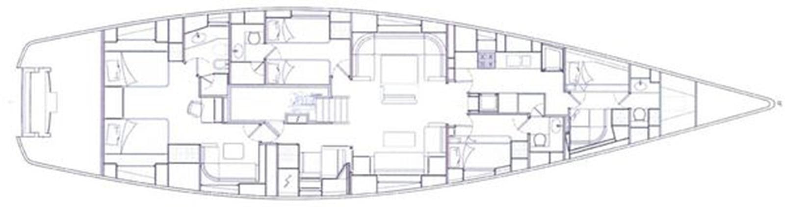 diagram, engineering drawing aboard WHITE DOLPHIN Yacht for Sale