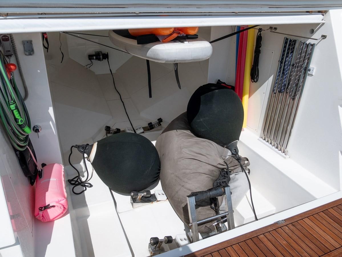 a chair and desk in a room aboard LEWENSLUST Yacht for Sale