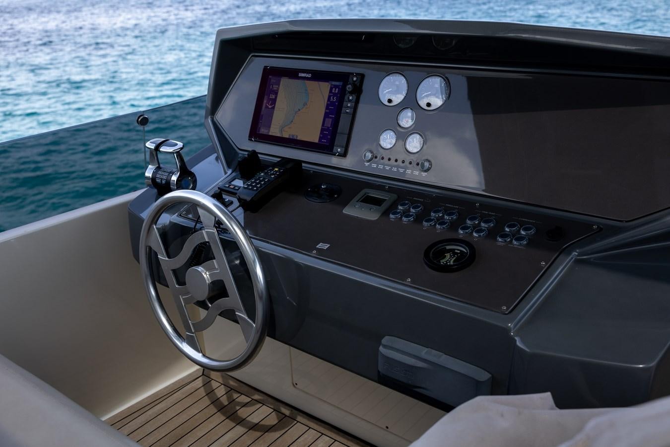 a dashboard of a car aboard LEWENSLUST Yacht for Sale
