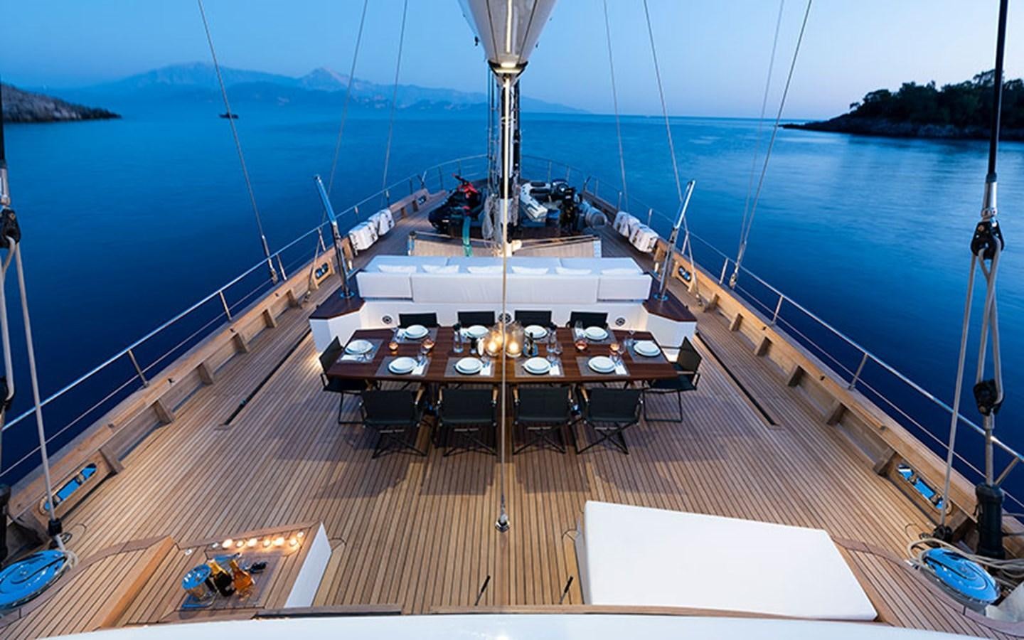 a boat on a deck aboard ATLANTIKA Yacht for Sale