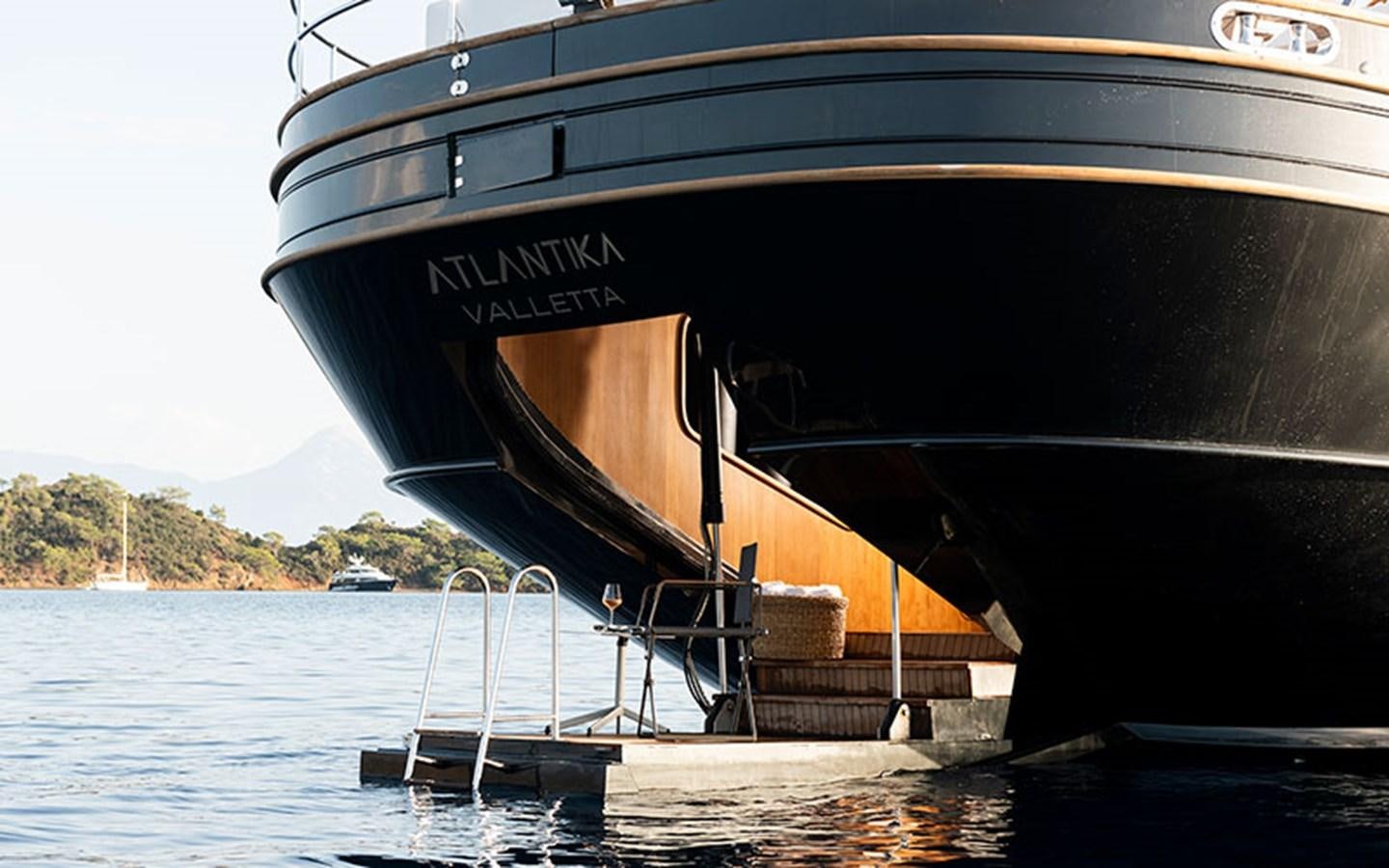 a boat on the water aboard ATLANTIKA Yacht for Sale
