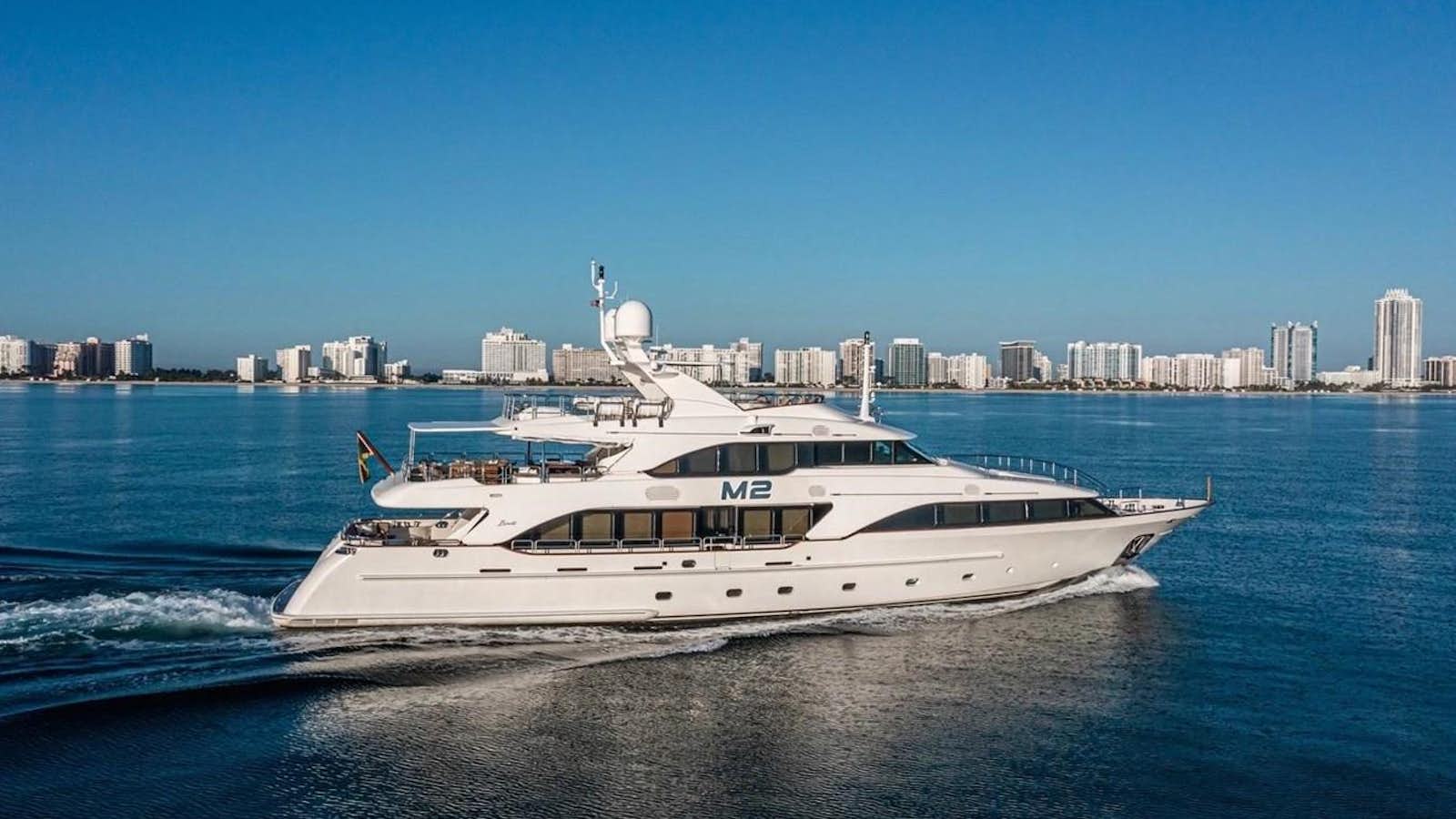 a boat on the water aboard M2 Yacht for Sale