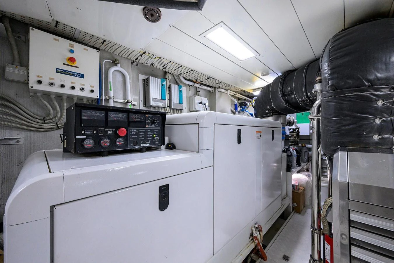 a machine with a large piece of equipment in it aboard ARTHUR’S WAY Yacht for Sale
