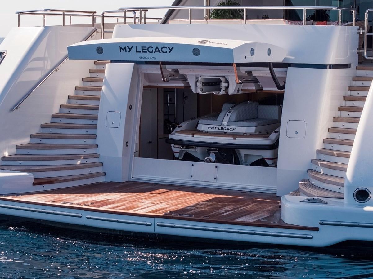 a boat on the water aboard MY LEGACY Yacht for Sale