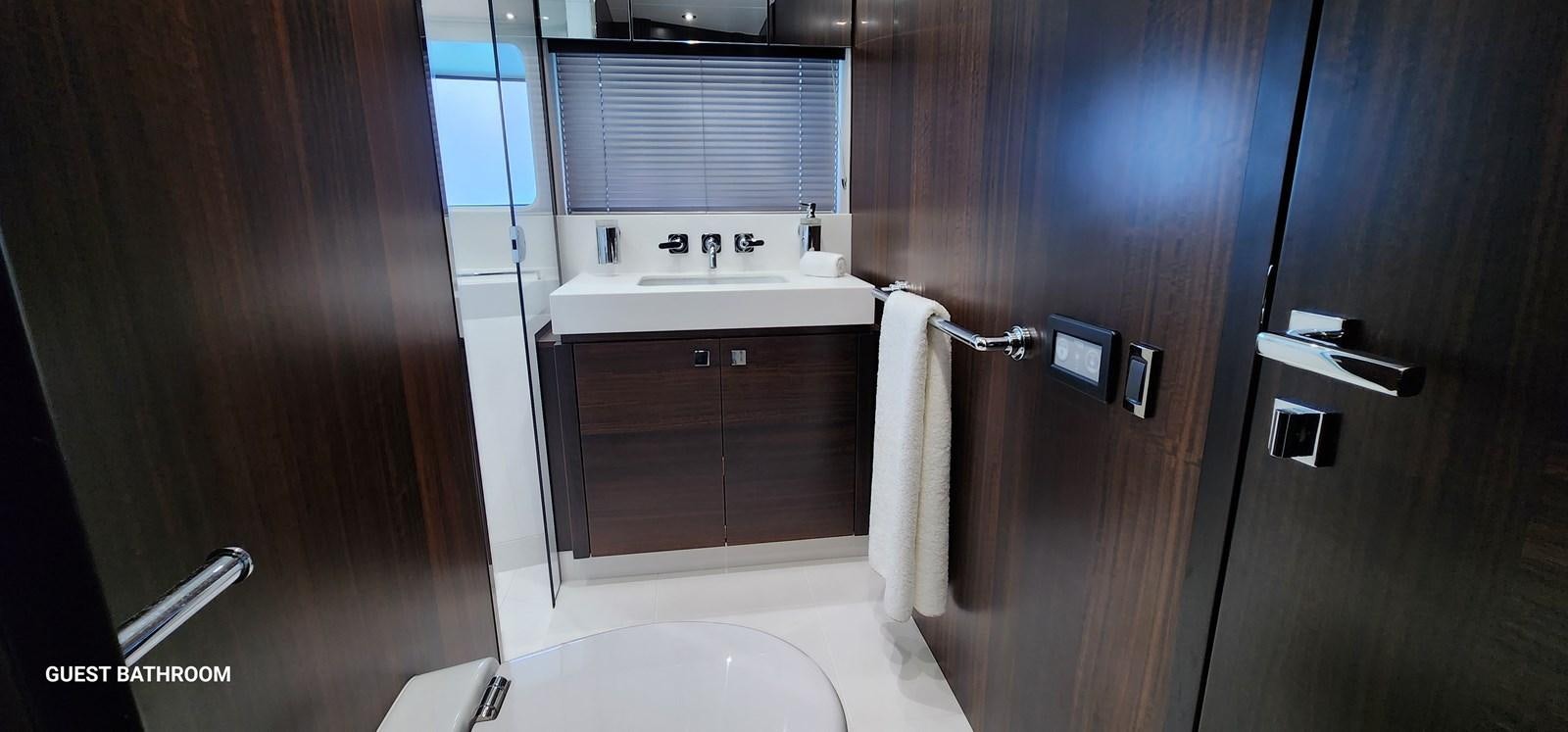 a bathroom with a sink and a bathtub aboard EL 5 MARES Yacht for Sale