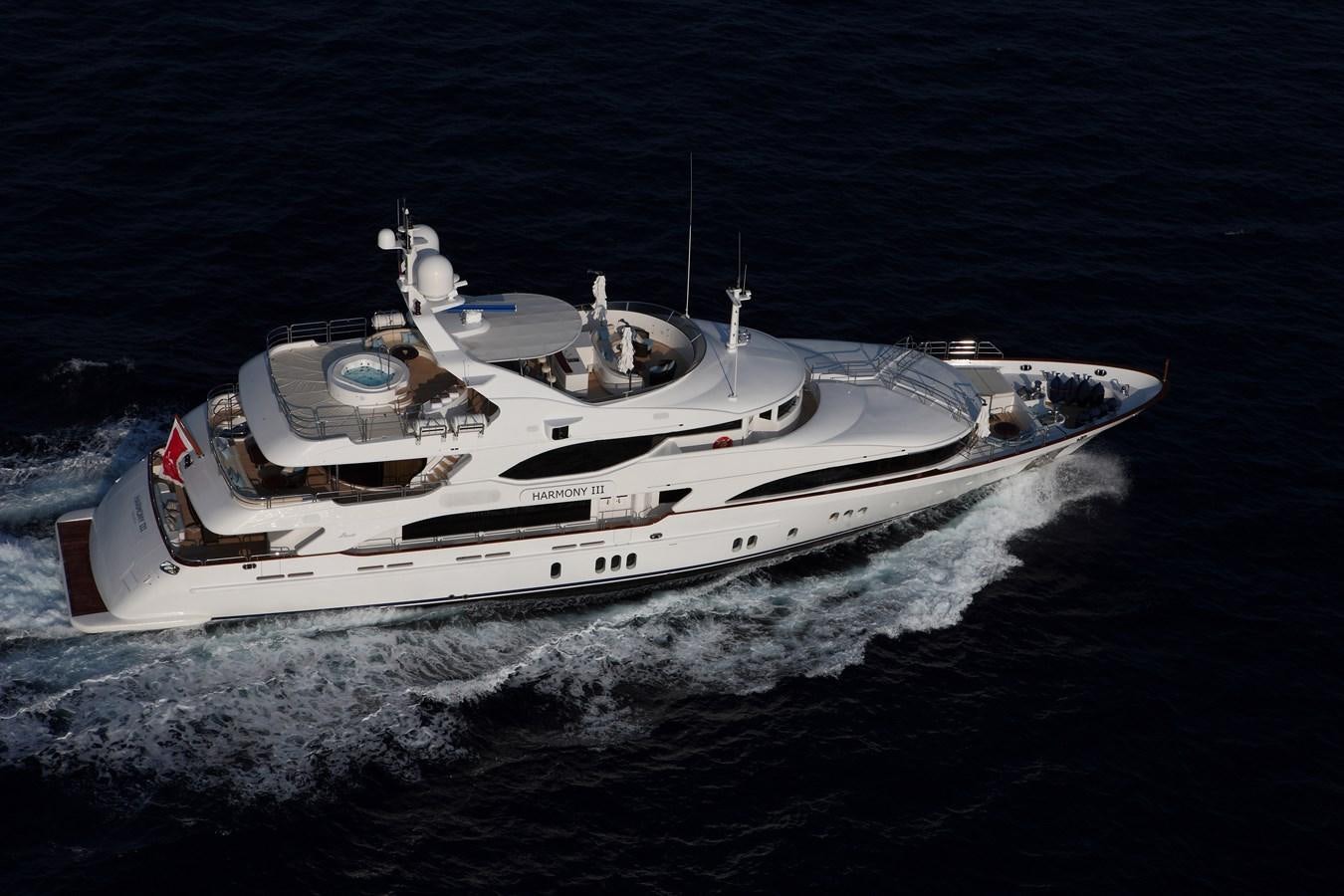 a boat on the water aboard HARMONY III Yacht for Sale