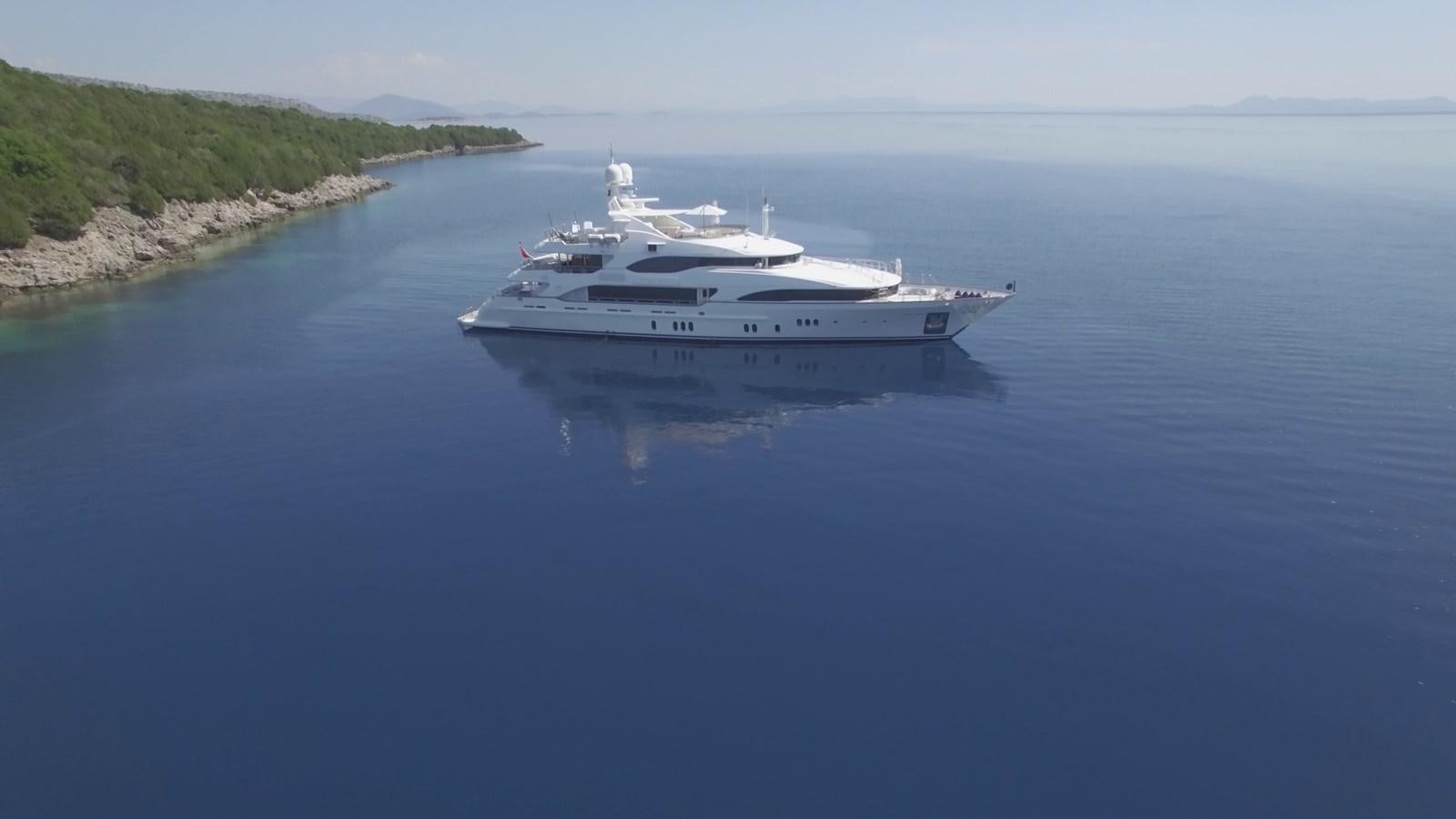 a boat on the water aboard HARMONY III Yacht for Sale