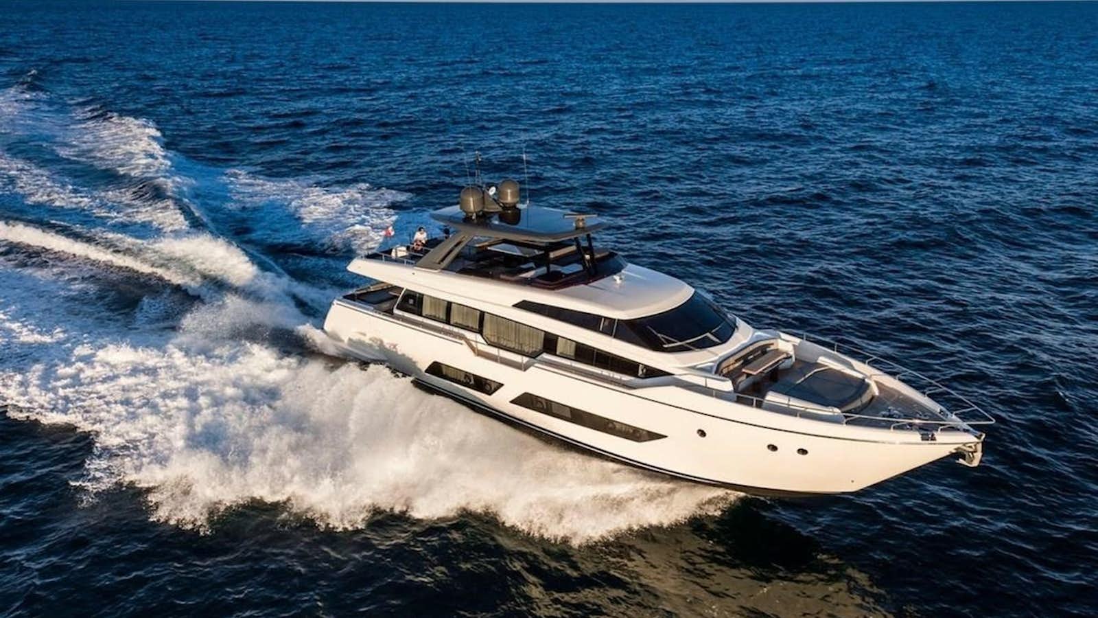 a boat on the water aboard FERRETTI  960 Yacht for Sale