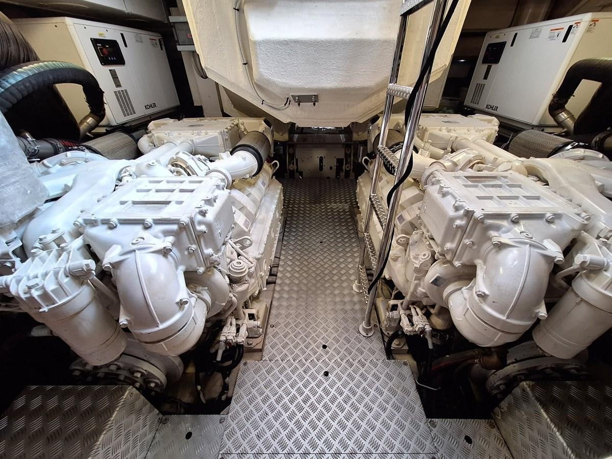 a large machine in a room aboard CHILUCE Yacht for Sale
