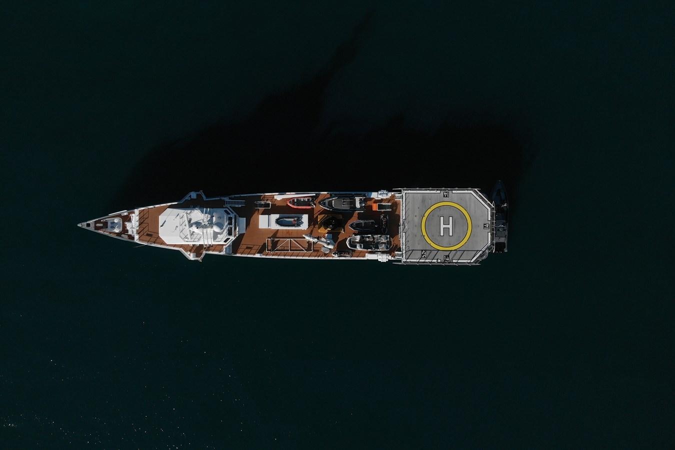 a close-up of a spacecraft aboard WINGMAN Yacht for Sale