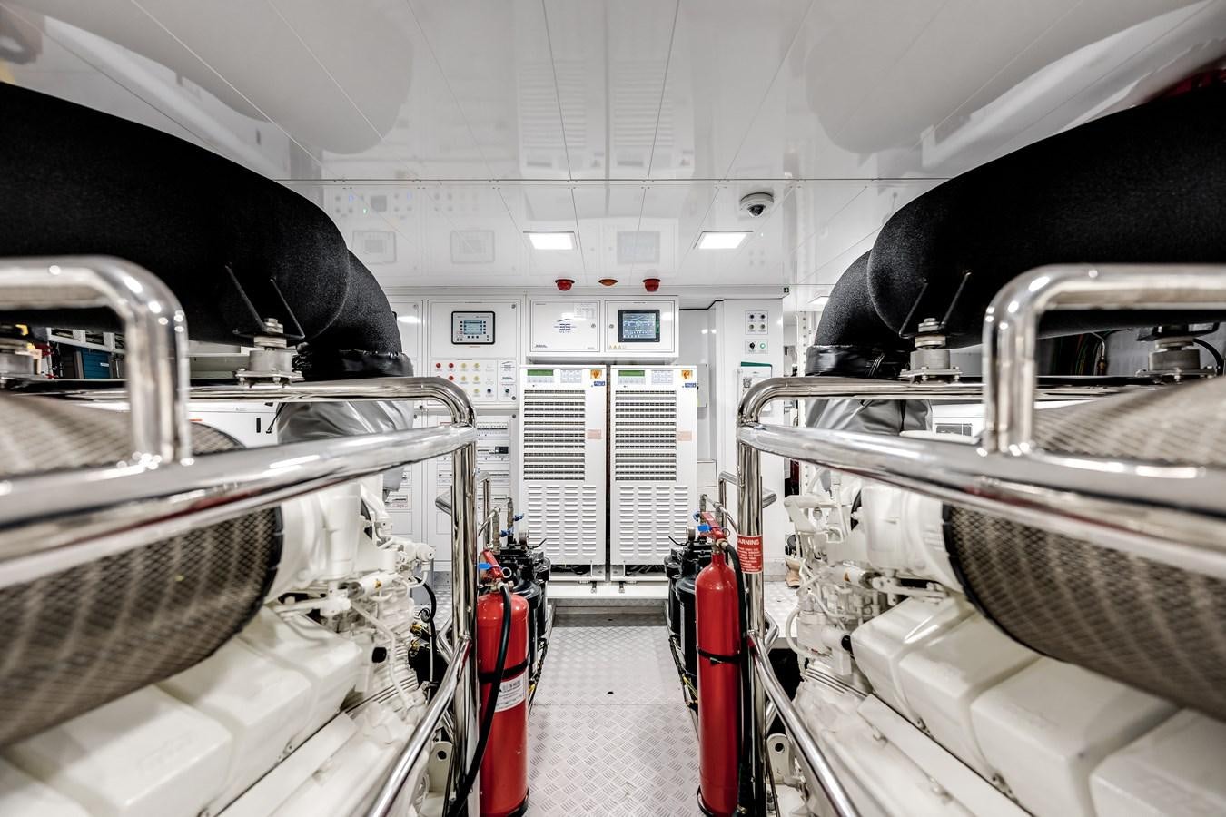 a close-up of a machine aboard AMICO Yacht for Sale