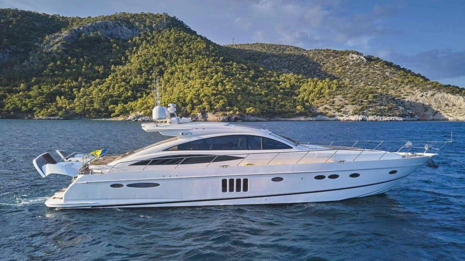 a white yacht in the water aboard ESTIA ONE Yacht for Sale