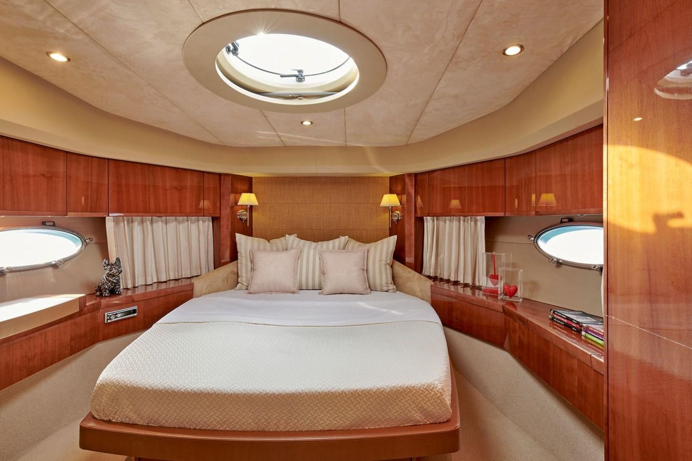 a large bed in a room aboard ESTIA ONE Yacht for Sale