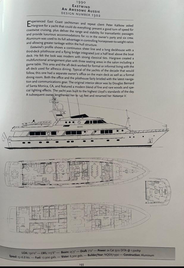 diagram aboard RENA Yacht for Sale