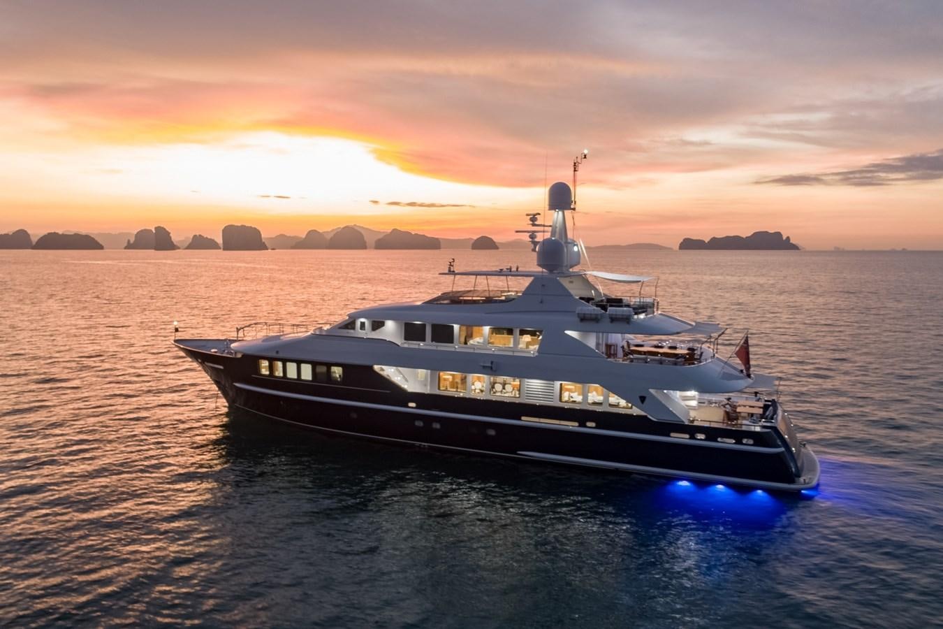 a boat on the water aboard LADY AZUL Yacht for Sale