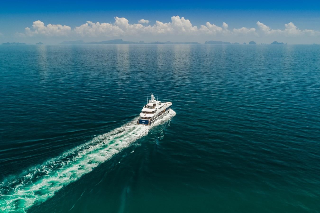 a ship sailing on the sea aboard LADY AZUL Yacht for Sale