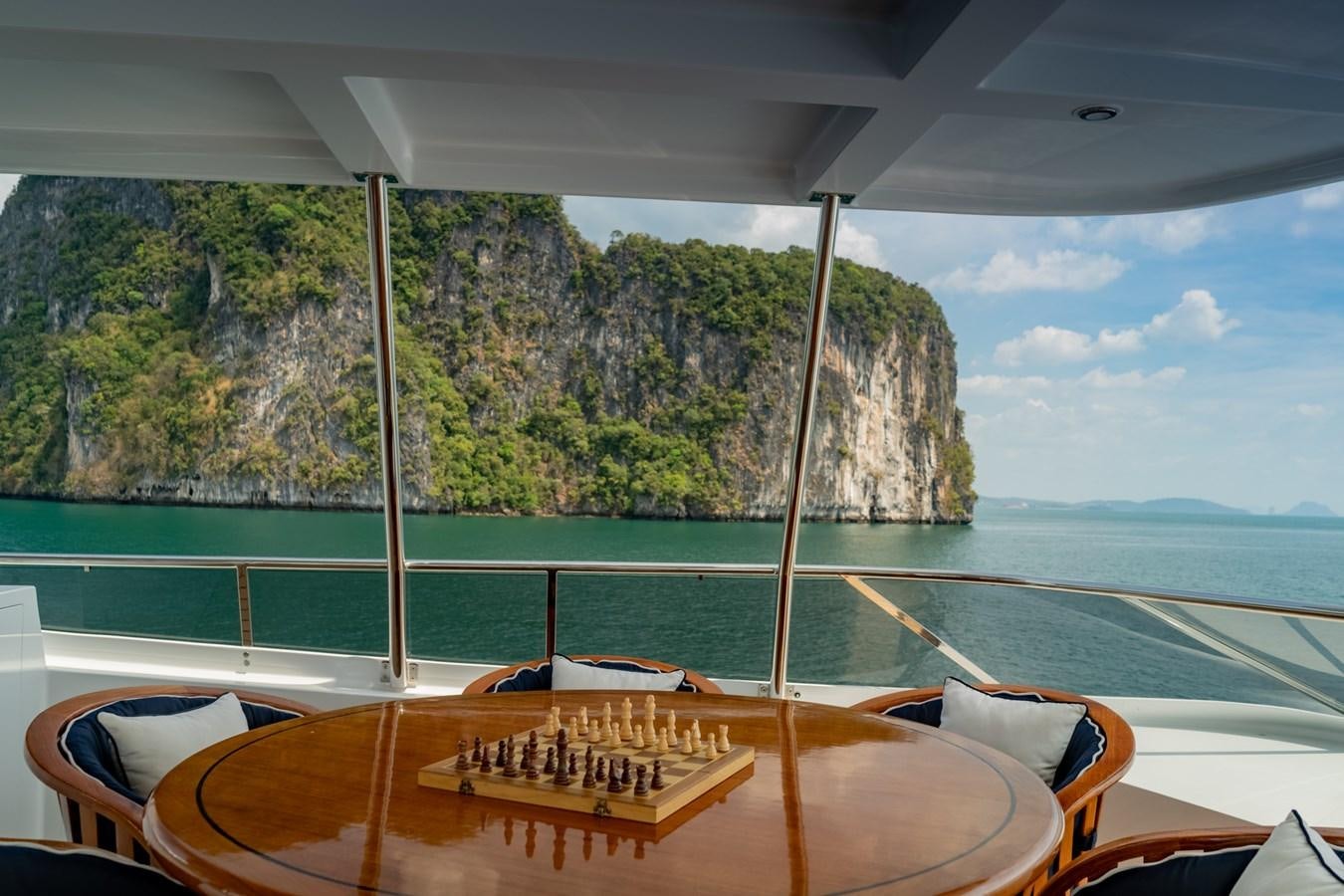 a boat on the water aboard LADY AZUL Yacht for Sale