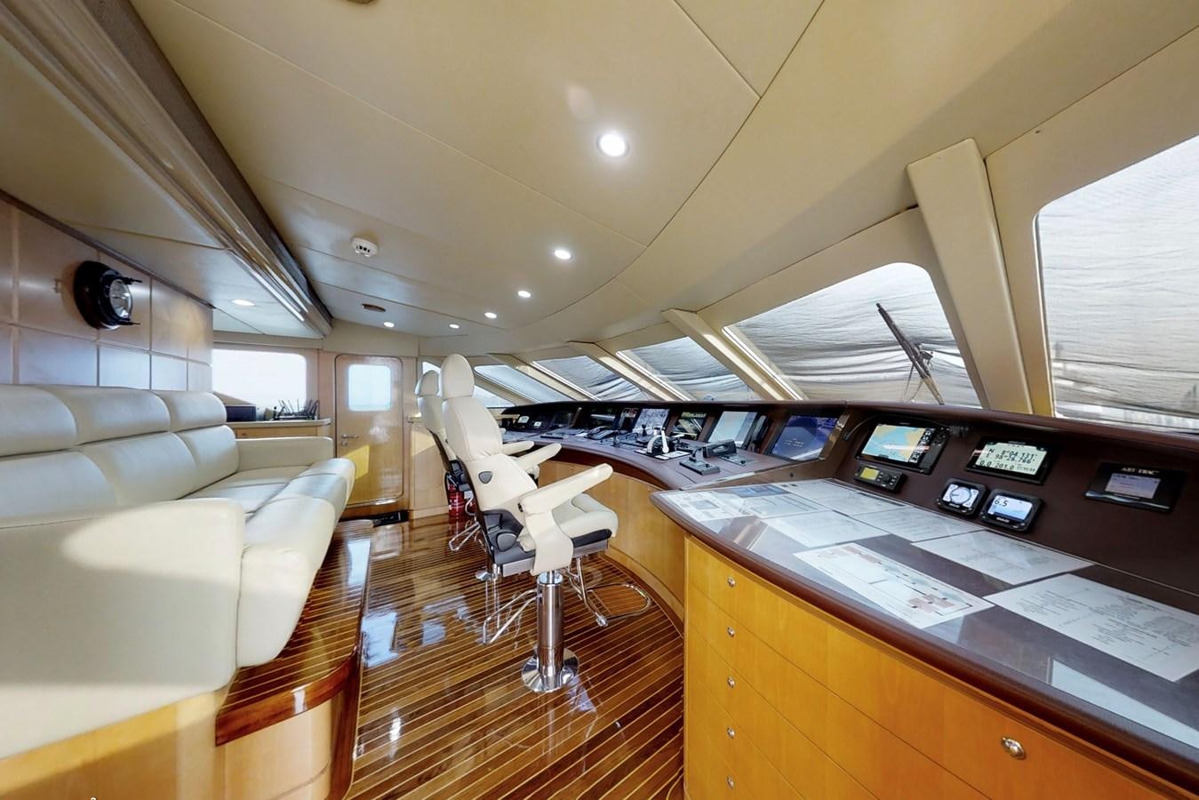 a room with a piano and a piano aboard LADY AZUL Yacht for Sale