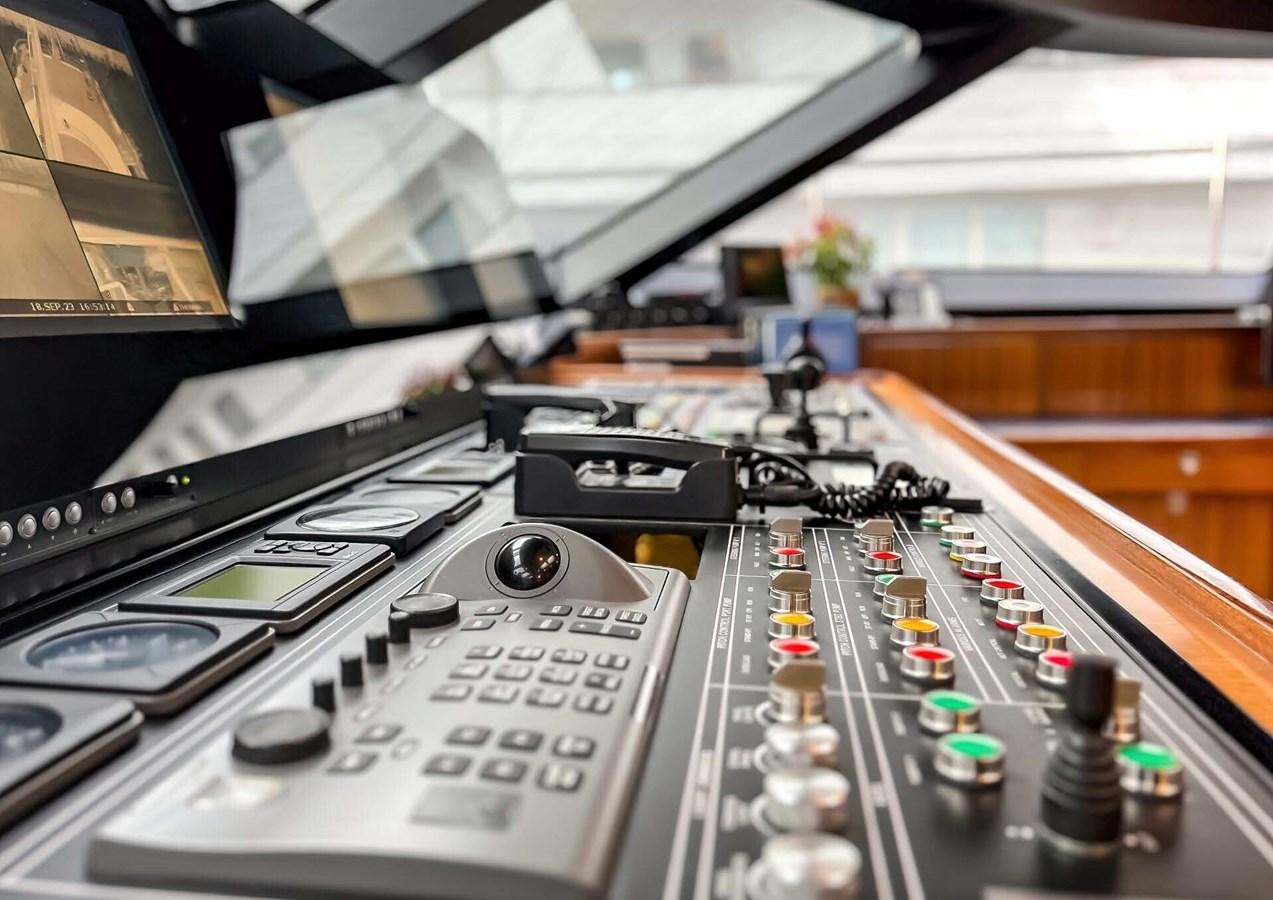 a close-up of a circuit board aboard ROSEHEARTY Yacht for Sale