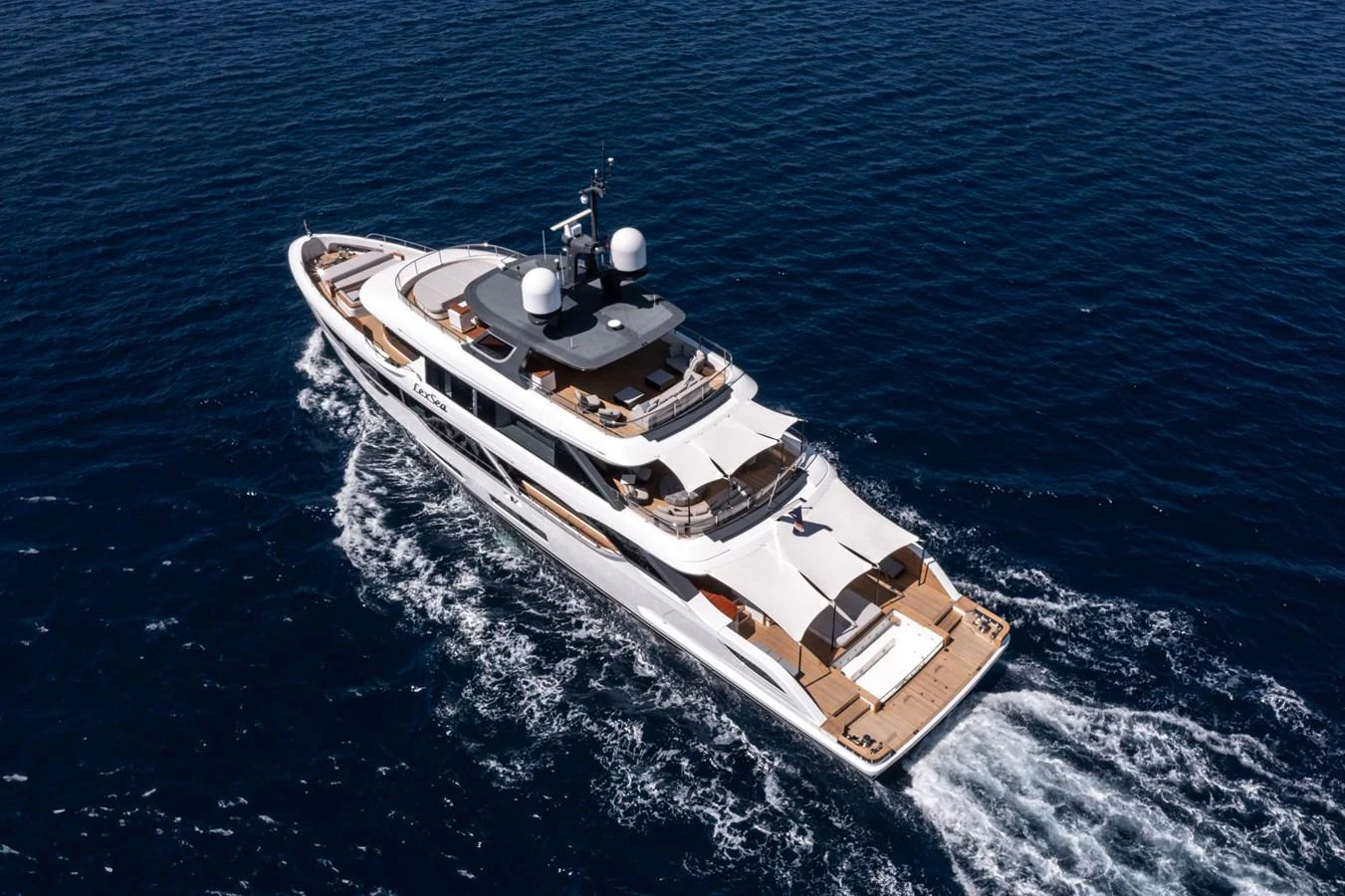 a ship in the water aboard LEXSEA Yacht for Sale