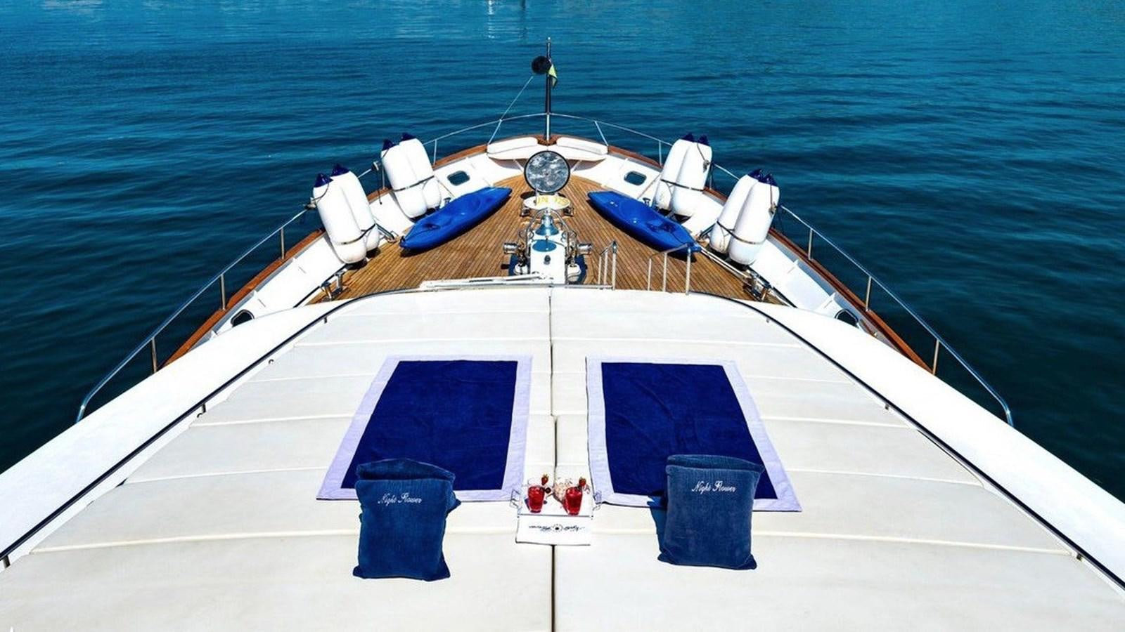 a boat on the water aboard NIGHTFLOWER Yacht for Sale