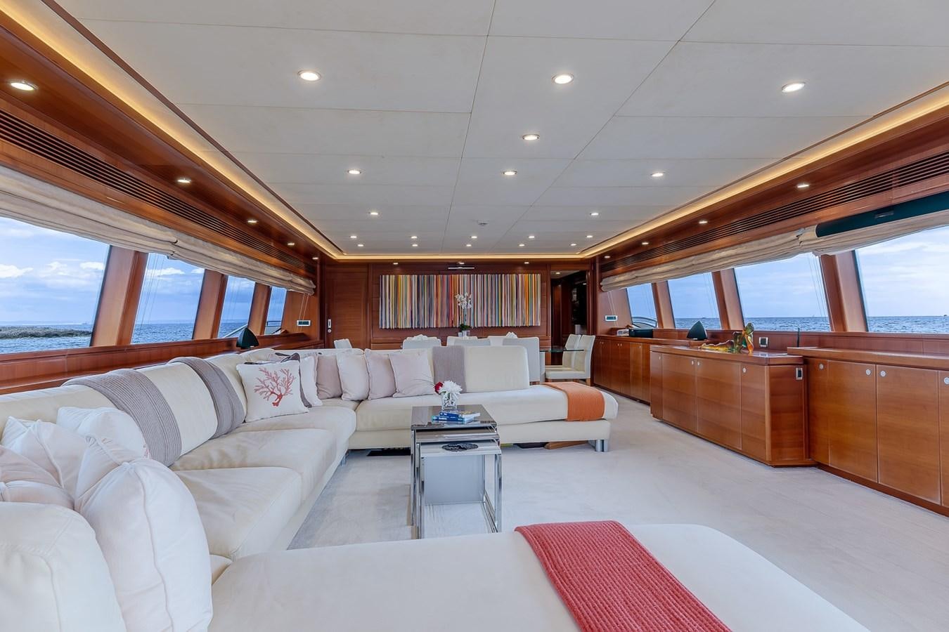 a room with a bed and a table aboard MALEN Yacht for Sale